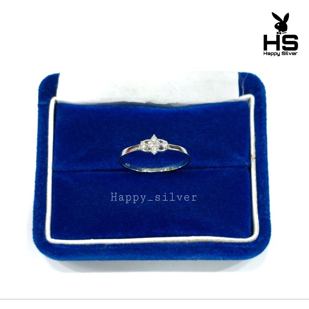 Cincin Perak Asli Silver Wanita 925 Lapis Emas Model Cincin Model Emas Permata - Perhiasan Perak Wan