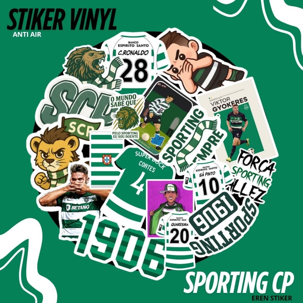 

STIKER VERSI CLUB SEPAK BOLA SPORTING CP VINIL ANTI AIR ISI 100 PCS STIKER HELEM TUMBLR PREMIUM TERBARU UKURAN 5X5 CM TIDAK LUNTUR BISA COD FREE PAKING KARDUS AMAN SAMPAI TUJUAN