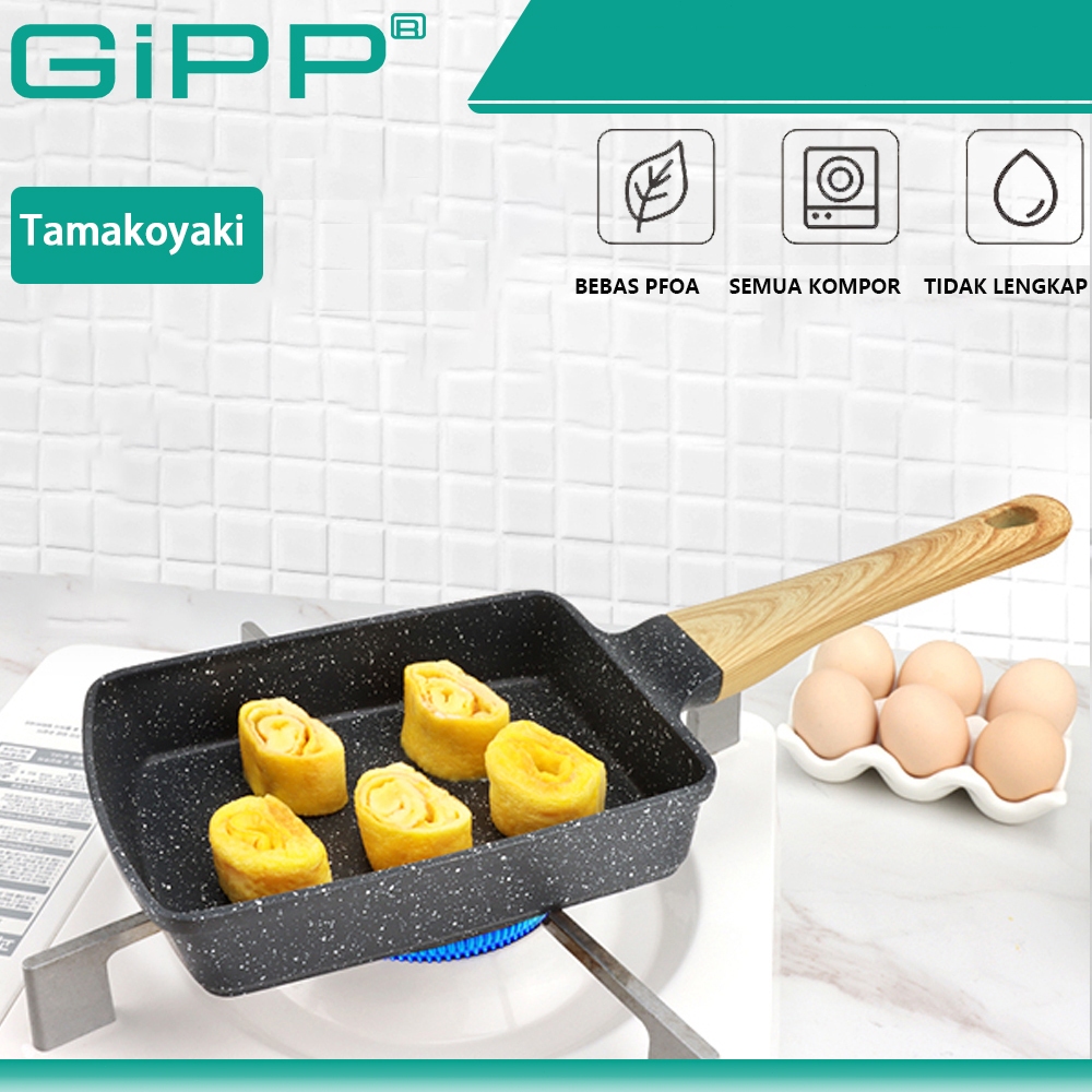 Gipp Jepang Goreng Pan Goreng Telur Goreng yang Cocok untuk Semua Kompor