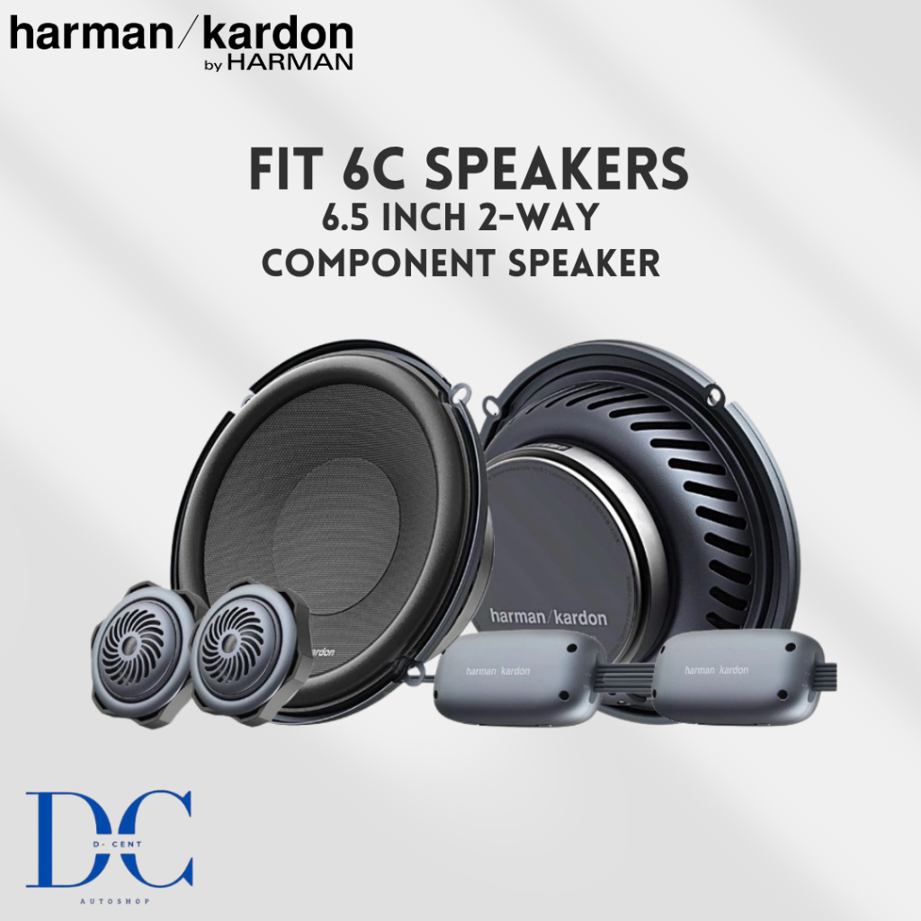 Speaker Mobil Fit Series - Harman Kardon Fit 6C 2-Way Component Speaker - With Grille - With Crossov