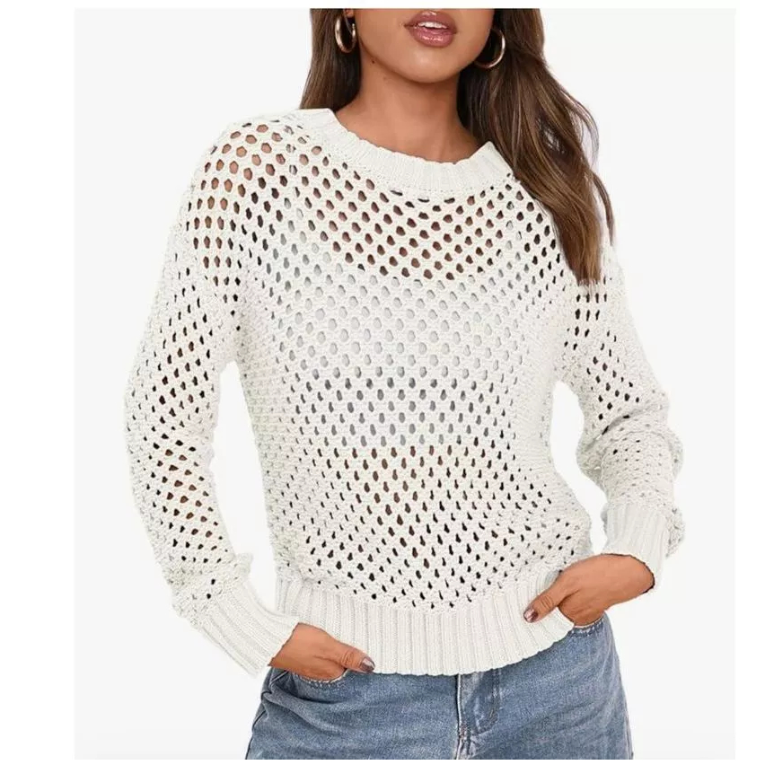 Atasan Jaring Rajut Premium lembut dan tidak berbulu Atau Baju Wanita Rajut Jaring