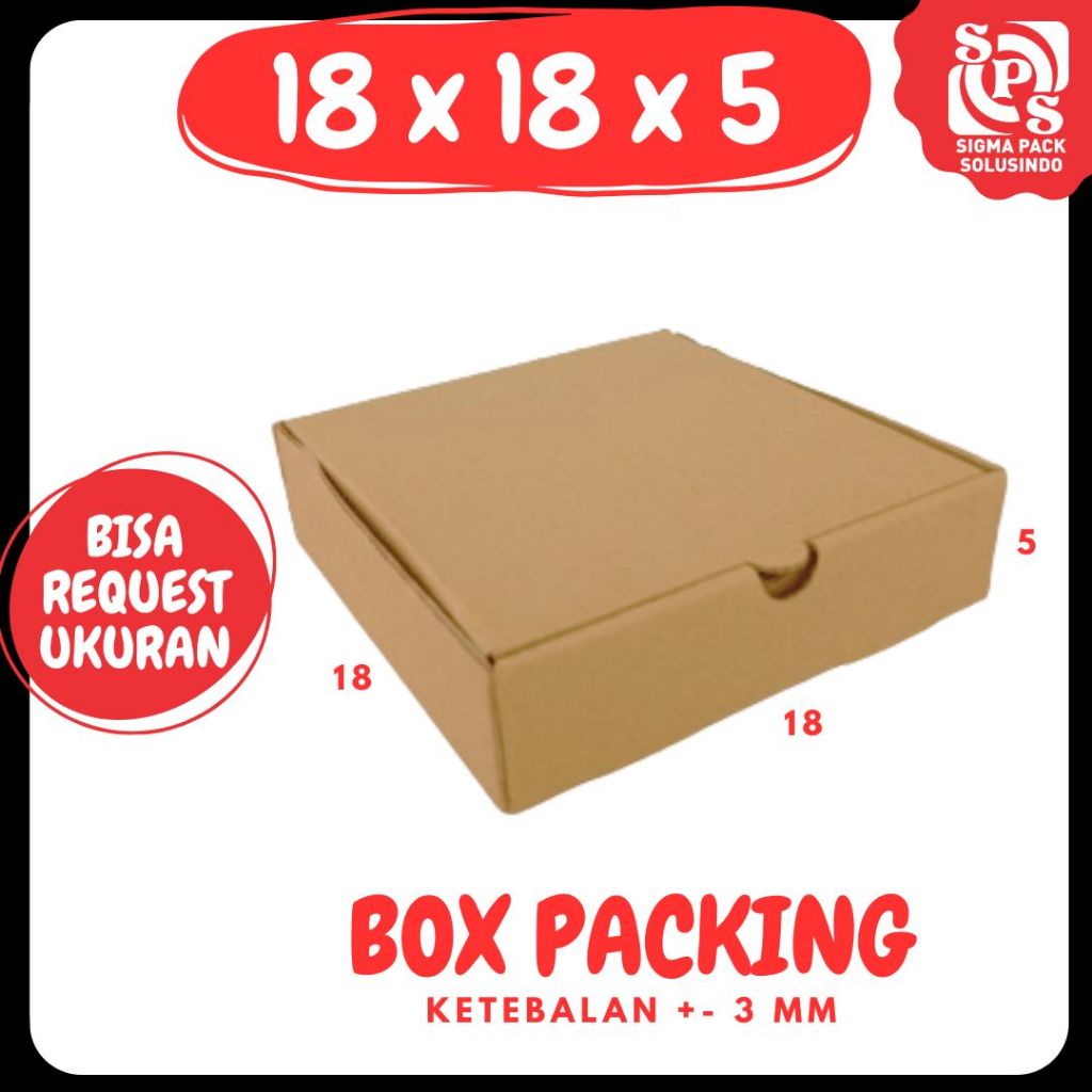 

Kardus 18x18x5 LD Box Pizza Packing Minyak Wangi Madu box 18x18x5 zigma pack