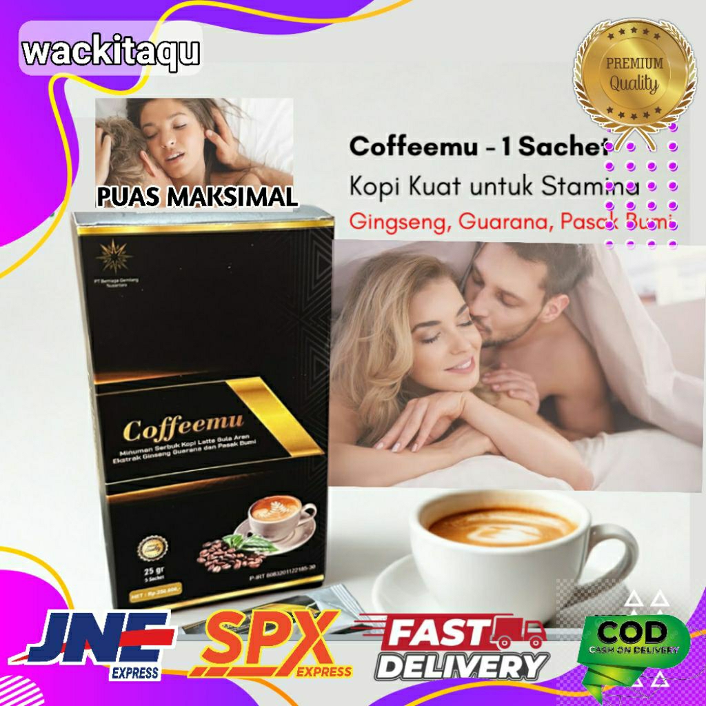 

Kopi Stamina Pria - 1 Box Isi 5 sachet COFFEEMU - COFEEMU - COFFEMU Kopi Herbal Kesehatan