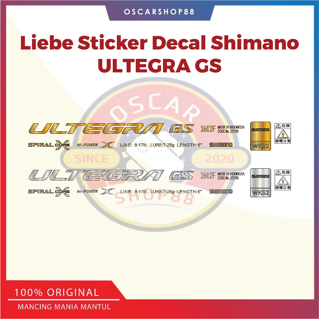 Oscarshop88 Liebe Sticker Decal Joran Shimano ULTEGRA GS