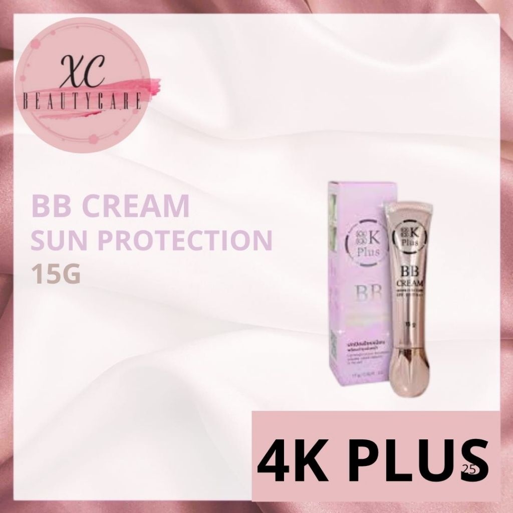 4K PLUS BB CREAM SUN PROTECTION 15GRAM / 4K PLUS BB CREAM / BB CREAM PINK 4K