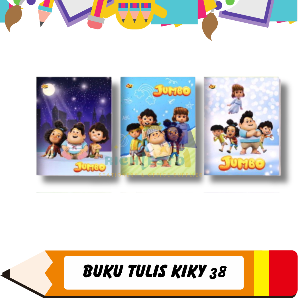 

[ 1 PACK 10PCS ] BUKU TULIS KIKY X JUMBO Edisi Spesial Buku Tulis 38 Lembar - 1 Pak 10 Buku Viral
