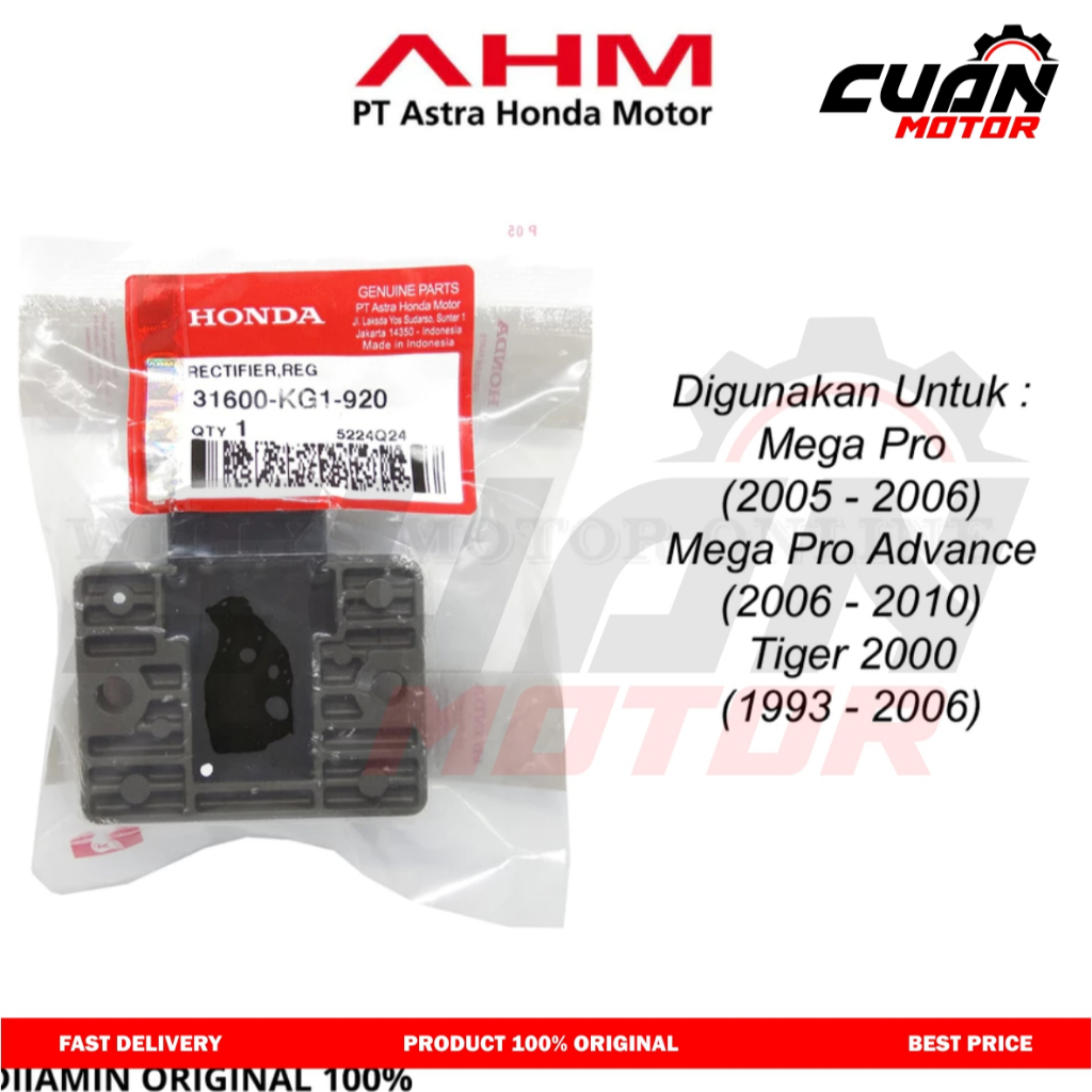 REGULATOR TIGER,MEGAPRO 31600-KG1-920 AHM  KIPROK REGULATOR  ORI
