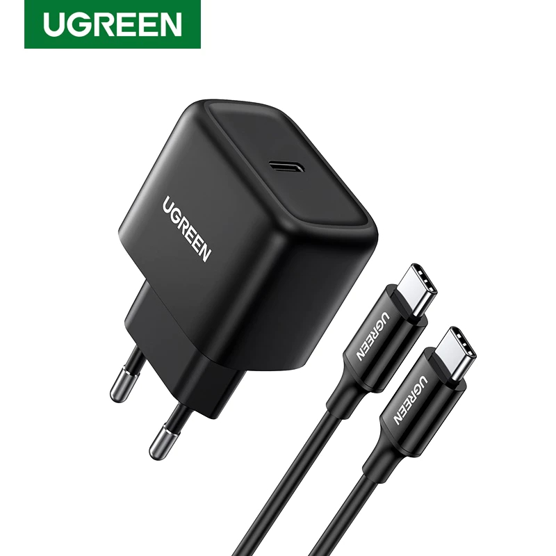 Adaptor Cas Ugreen 25W 20W Batok Charger Original Type C, Lightning iPhone