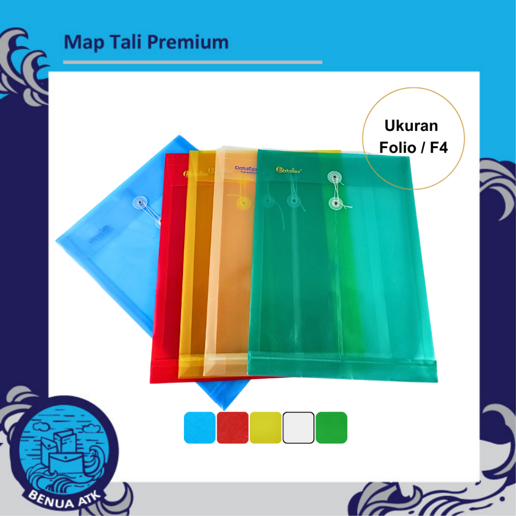 

Dataflex Map Tali Plastik PREMIUM Envelope Bag Premium Folio F4 (isi 12pcs) - DF-7221