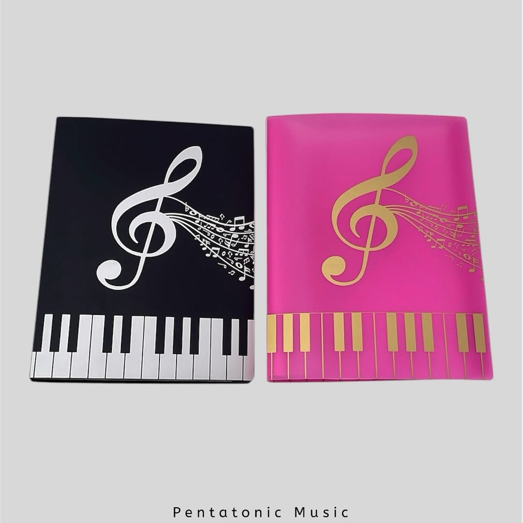 

Clef Piano Clear Holder Buku Partitur Map Kertas File Musik Pentatonic Music