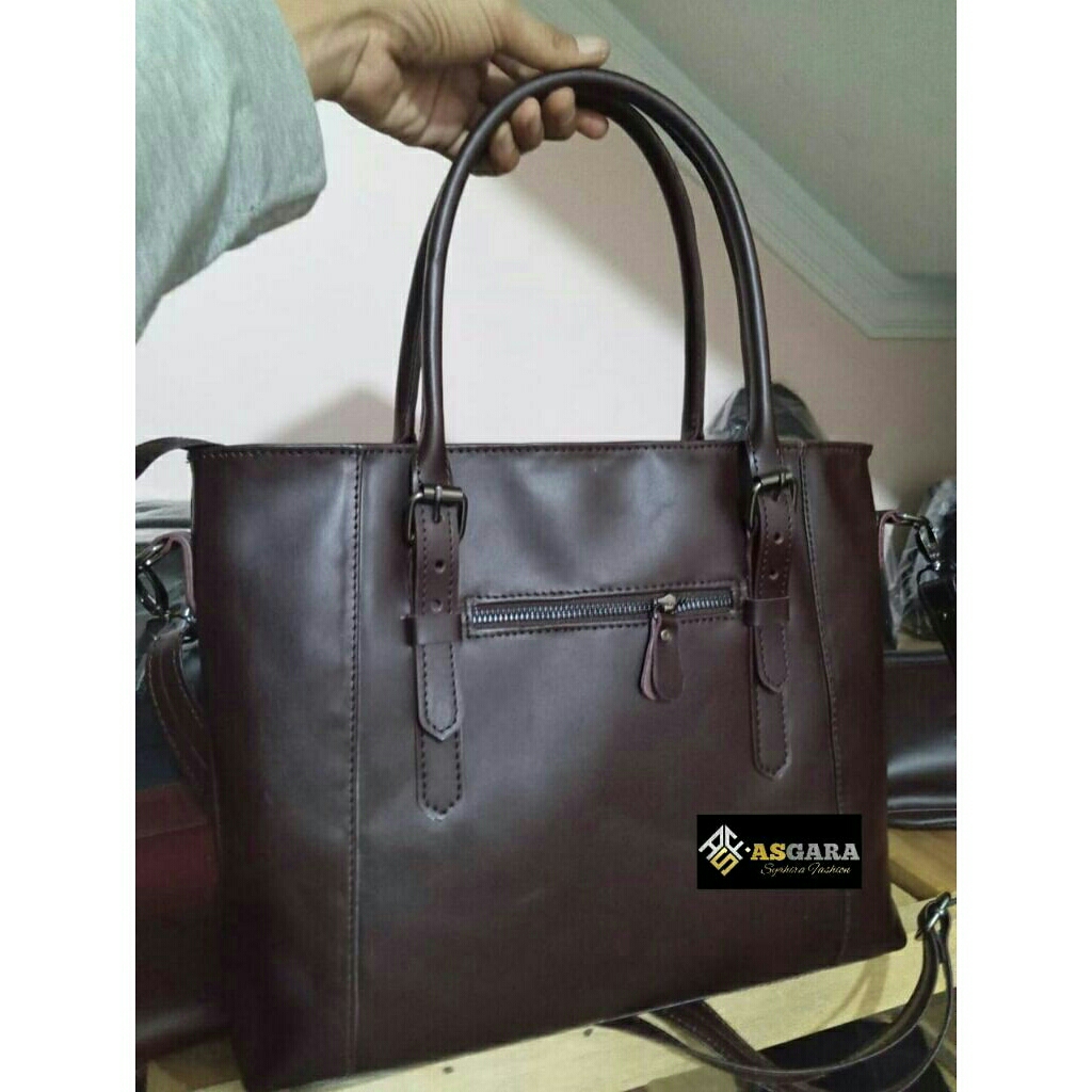 Tas Tangan Kulit Asli Tas Wanita Besar Leather Bag Garut Asgara