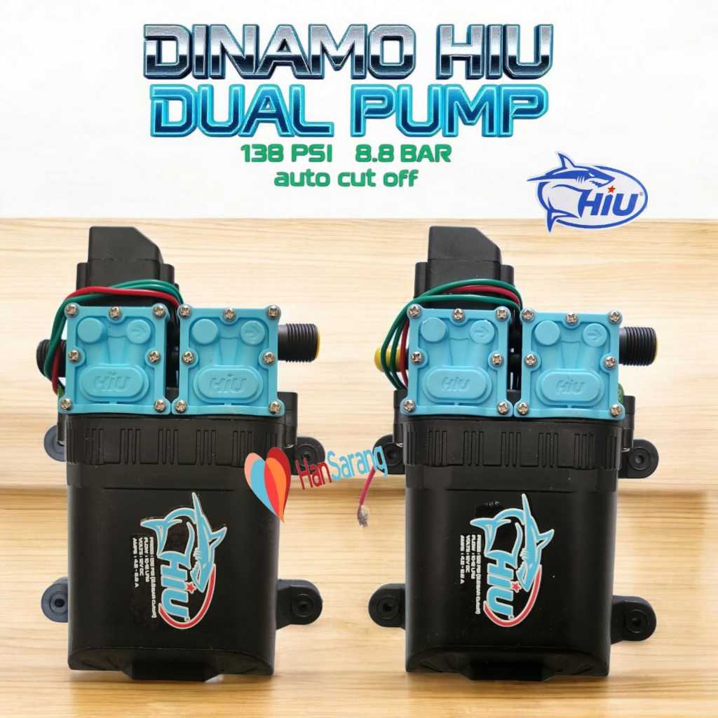 Pompa DC HIU Dual Pump Bigpump 138psi 8.8 Bar Dinamo NARA Double power 138 PSI Pompa 12 V