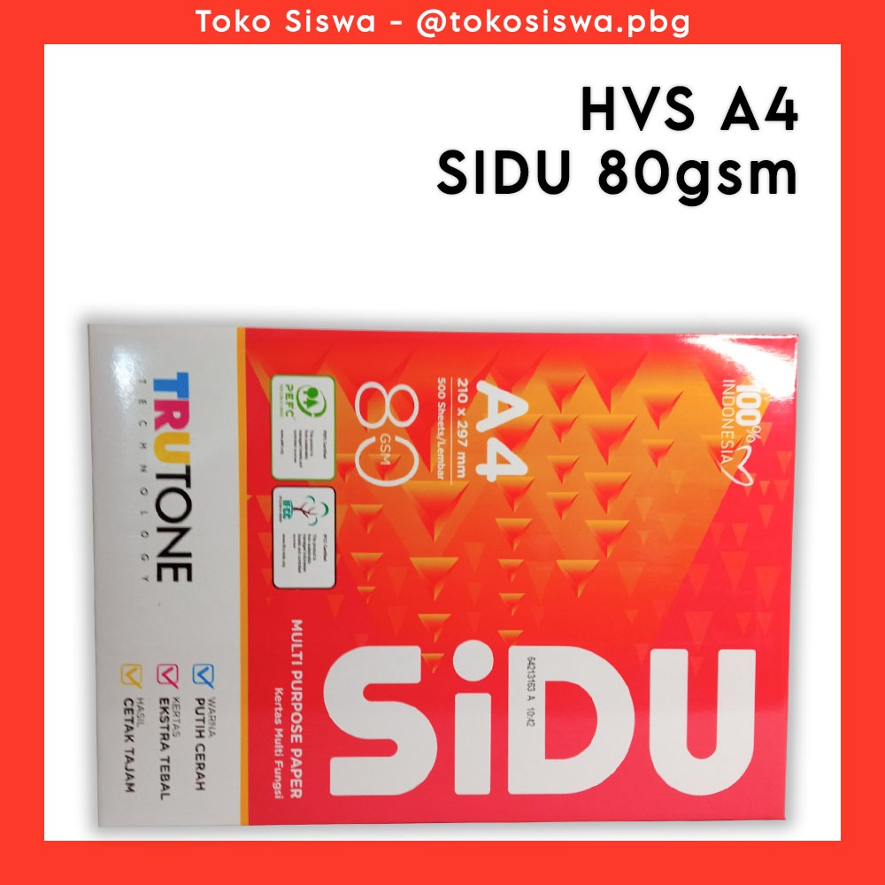 Kertas HVS Sidu 80 gsm A4