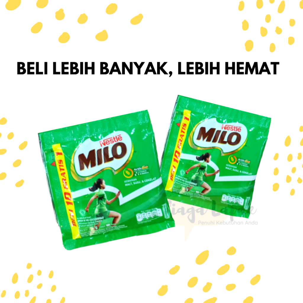 

Milo Sachet 22gr ECERAN 1 SACHET Susu Bubuk Coklat [BELI BANYAK LEBIH HEMAT]
