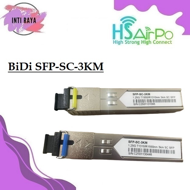 BIDI SFP-SC-3KM SM SC 1.25G SFP SC 3KM
