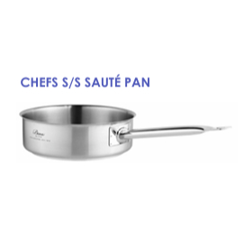 BIMA Chefs Professional Kitchenware SAUTE` PAN (body only) - SUS 304 3-Ply Base Cookware with optimu