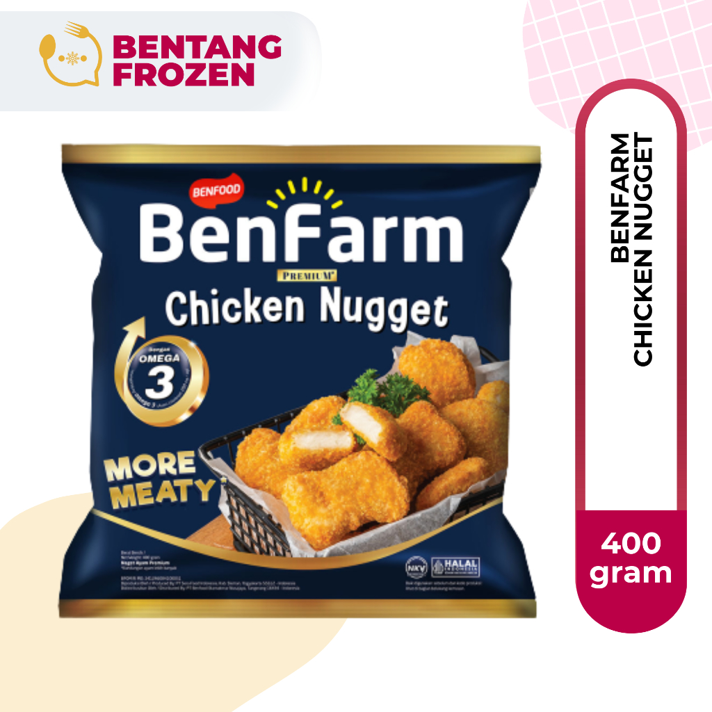 

BenFarm Premium Chicken Nugget Omega 3 400gr / Benfarm Nugget
