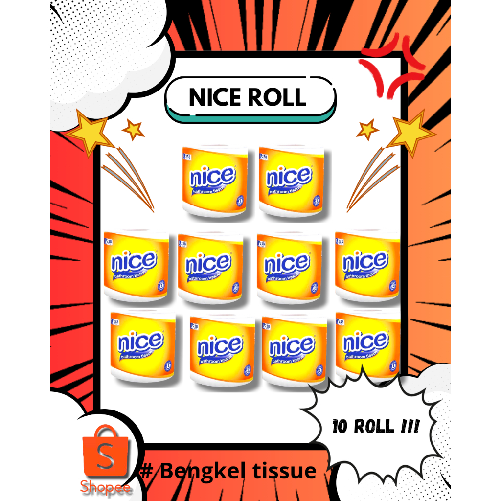 NICE TOILET TISSUE ISI 10 ROLL / Nice Tissue