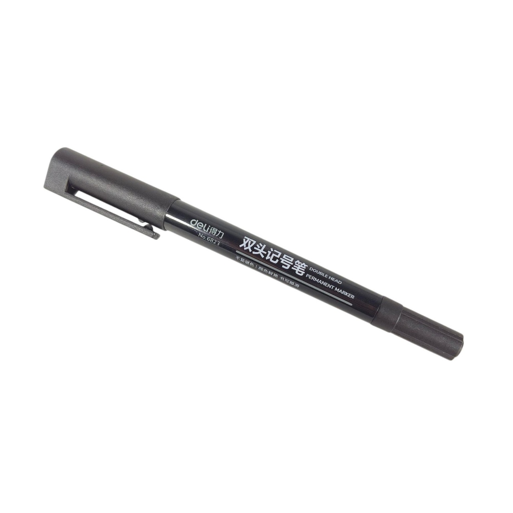 

Pena Permanen Dual Head Tip Marker Pens Waterproof Ukuran Kepala: 1.2 mm dan 0.5 mm