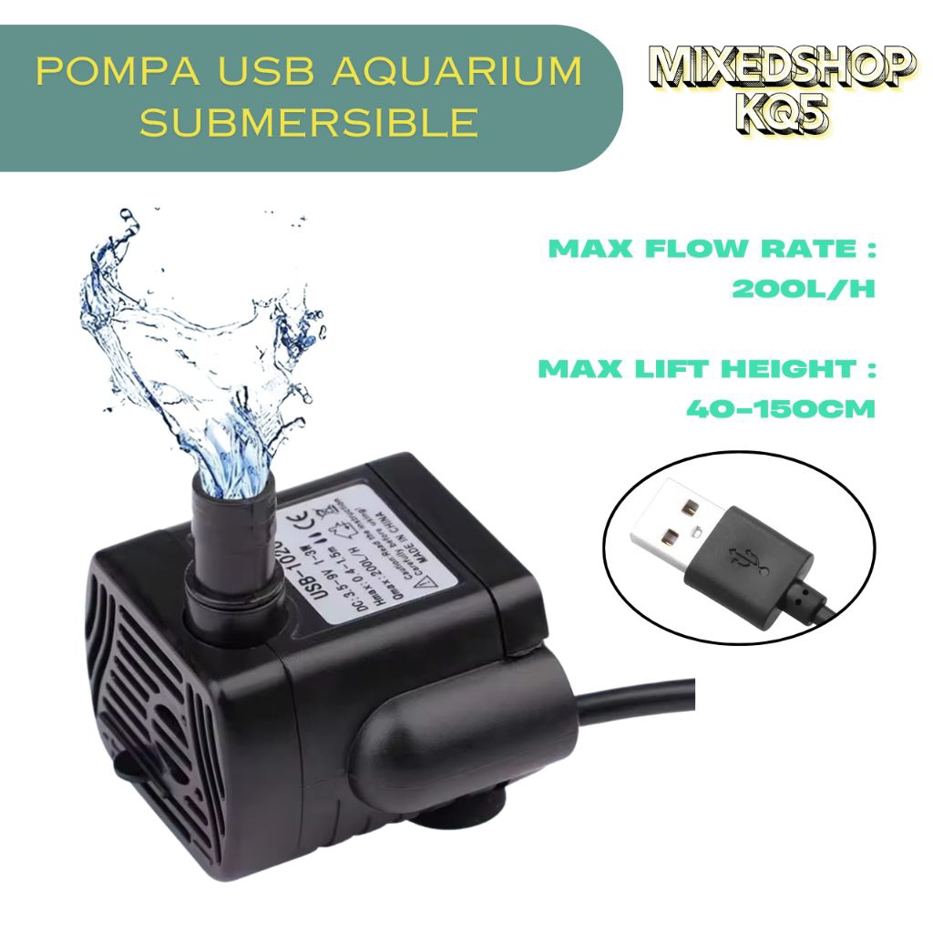 POMPA AIR MINI USB || FILTER AQUARIUM USB || FILTER AQUASCAPE MINI 7RHAPJBK