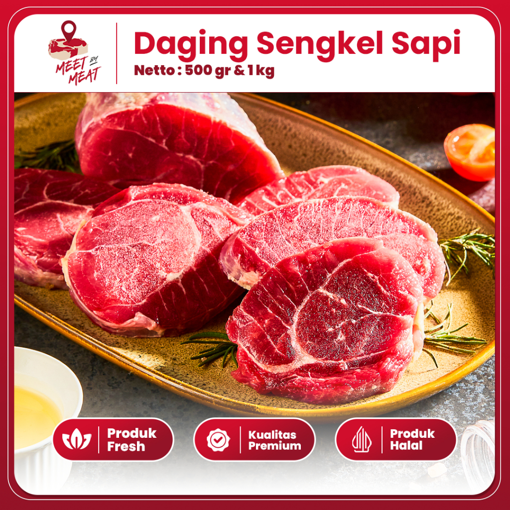 

Daging Sengkel Sapi Beef Shank Bagian Atas Kaki Depan Tinggi Kolagen Sedikit Lemak Meetbymeat