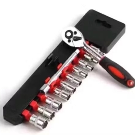 Kunci Shock 12Pcs Drive Socket 1/4 Inch Socket Wrench Set Kunci Ring Pas CR-V