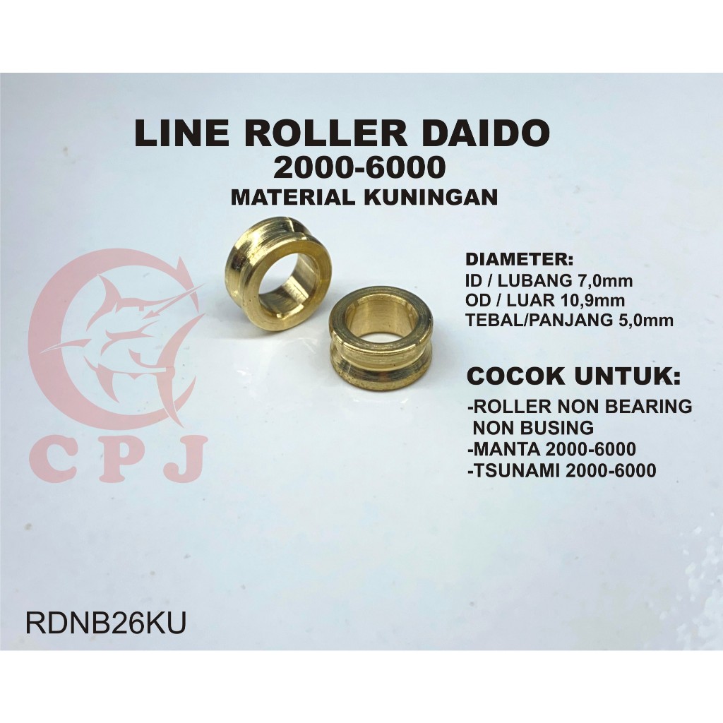 LINE ROLLER DAIDO NON BEARING KUNINGAN. (RDNB26KU)