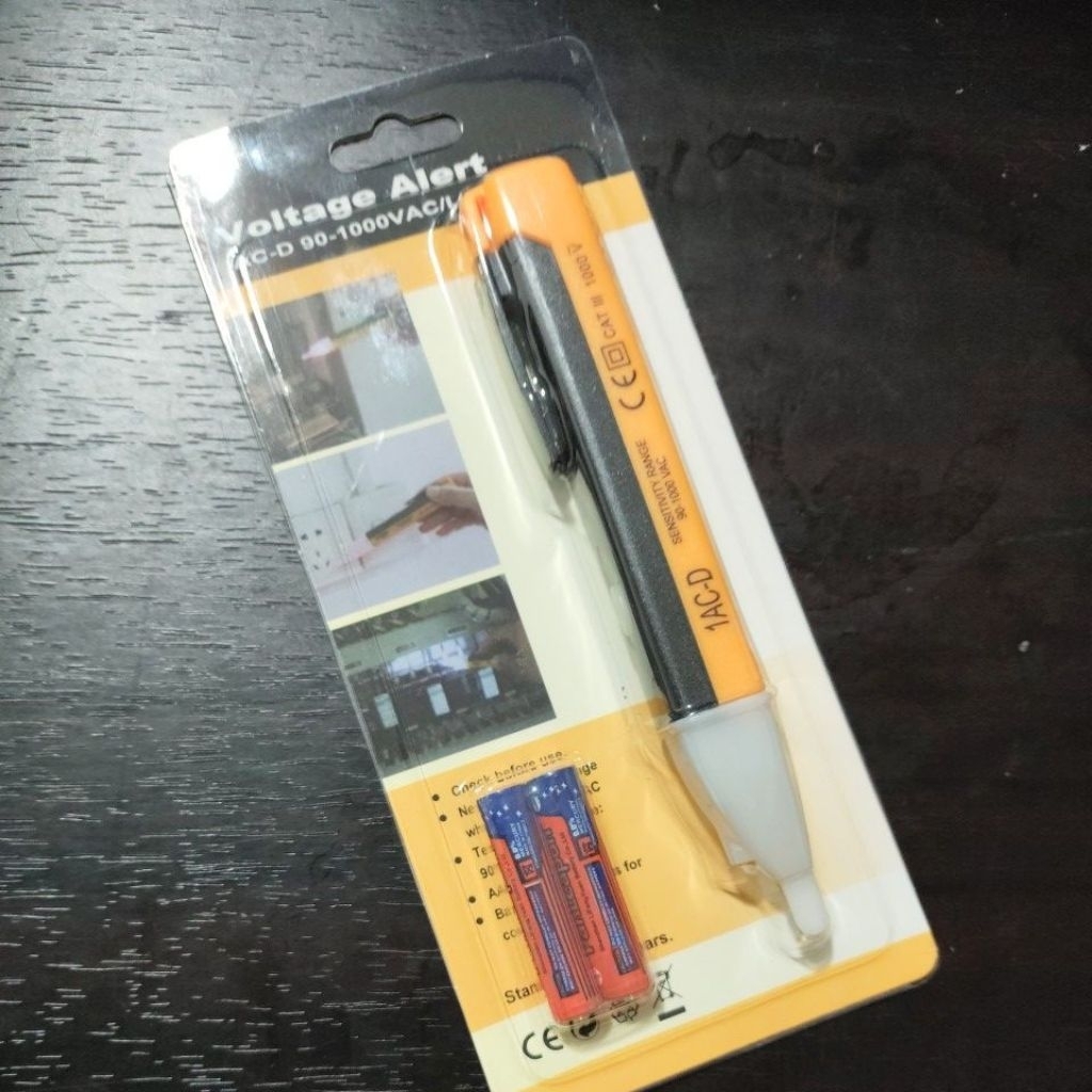 Tespen Sensor Detektor Voltase Tester Elektrik AC Tespen Bunyi kabel putus Lampu bunyi otomatis