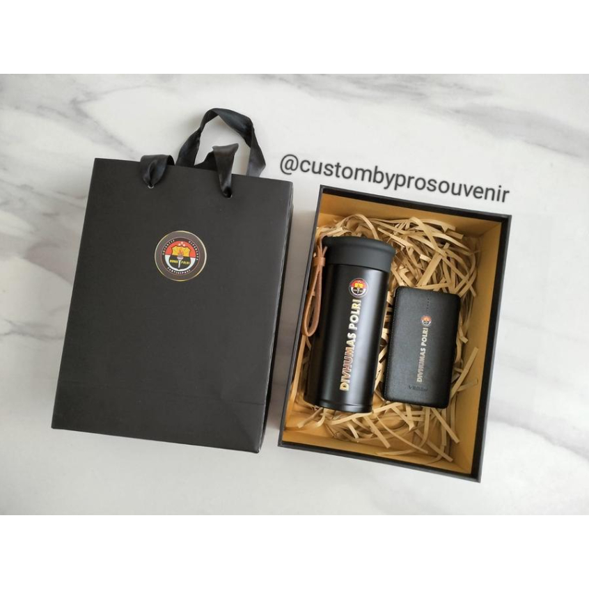 Custom Gift Set Hard box Sliding Bag Tumbler Power Bank