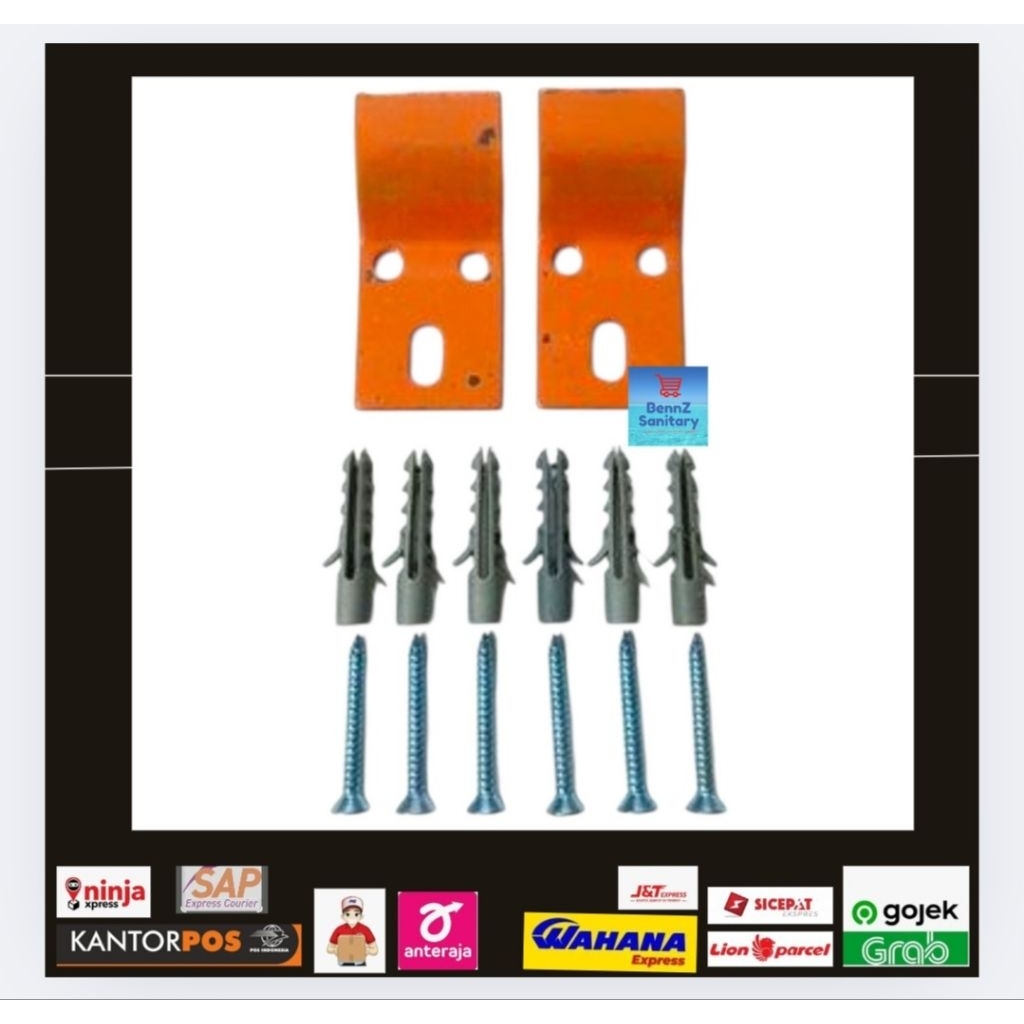 hak wastafel/bracket wastafel/dudukan wastafel gantung fullset universal