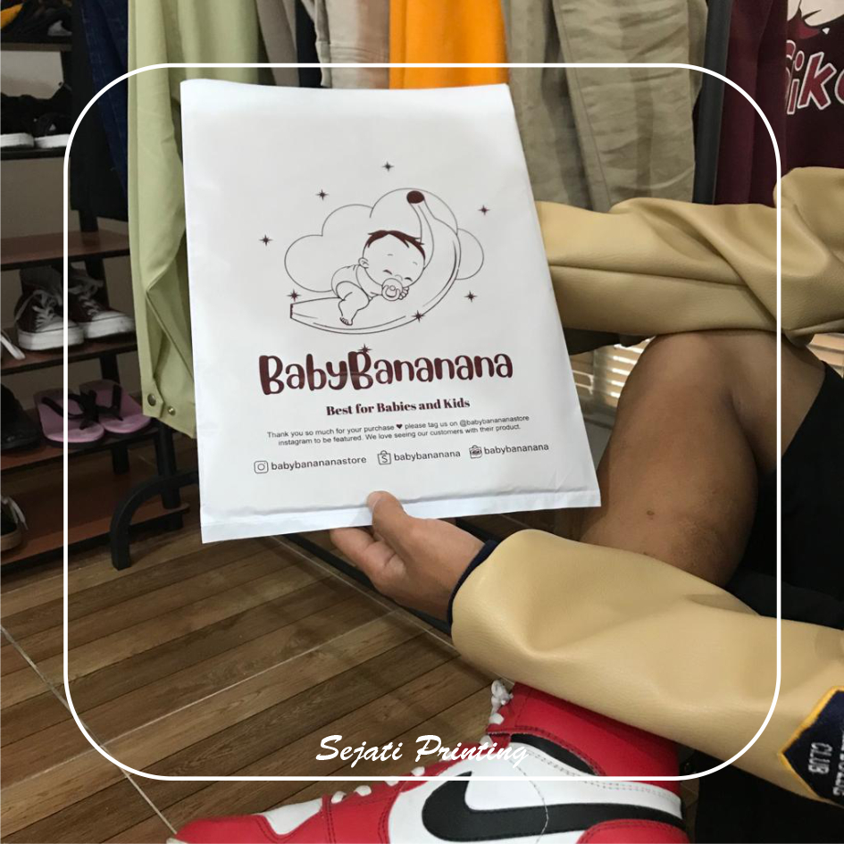 

(Isi 100 pcs) Plastik Sablon HD Packing 25x35cm, FREE DESAIN - SEJATIPRINTING