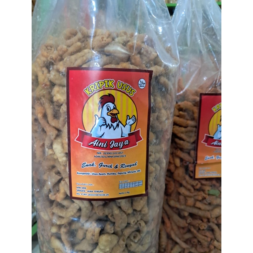 

Usus Ayam Krispi Aini 2 Kg Gurih Asin