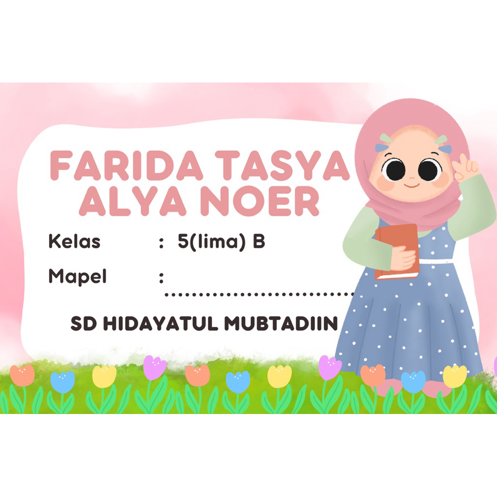 

NAMA LABEL BUKU COSTUM