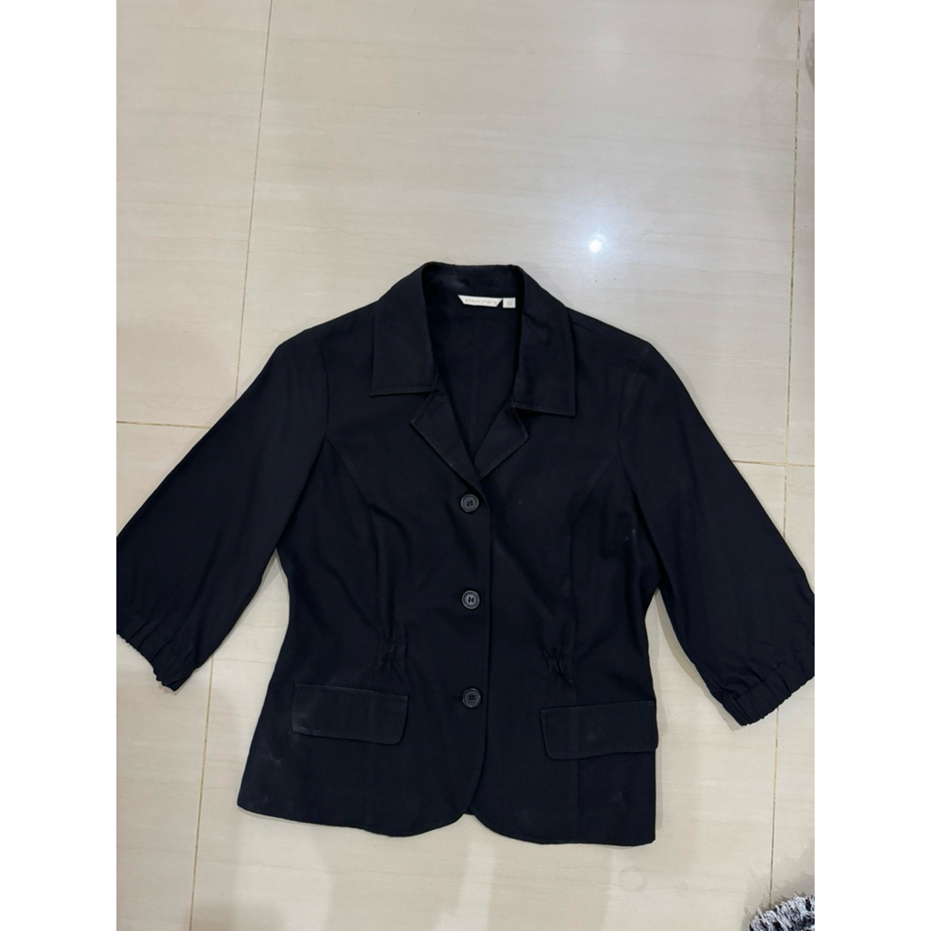 Jas rompi blazer kerja wanita hitam preloved bekas