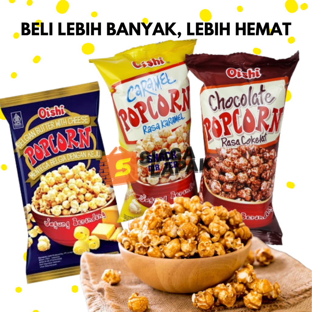

Popcorn Oishi Mini ECERAN 1 PCS Pop Corn Rasa Karamel Mentega Coklat [BELI BANYAK LEBIH MURAH]