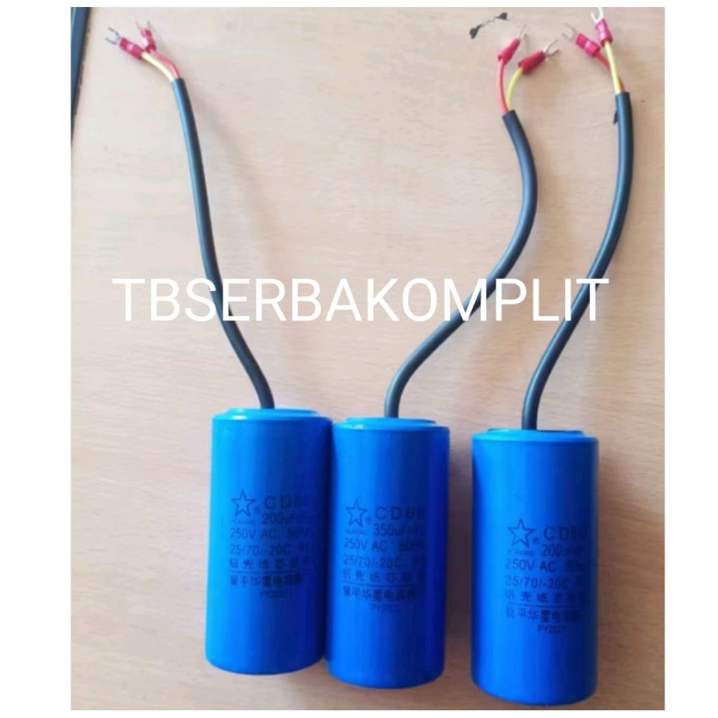 Kapasitor CD60 150uf / 200uf / 250uf / 300uf / 350uf / 400uf / 450uf / 500uf 250V AC 250V 250VAC Cap