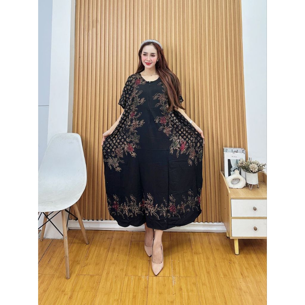Daster Lowo Jumbo Hitam Coletan