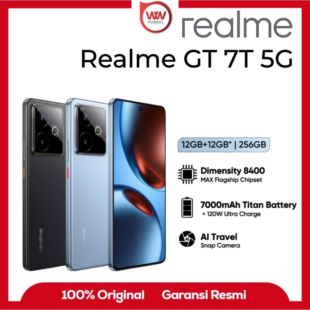 Hp Realme GT 7T 5G Ram 12GB Internal 256GB Garansi Resmi