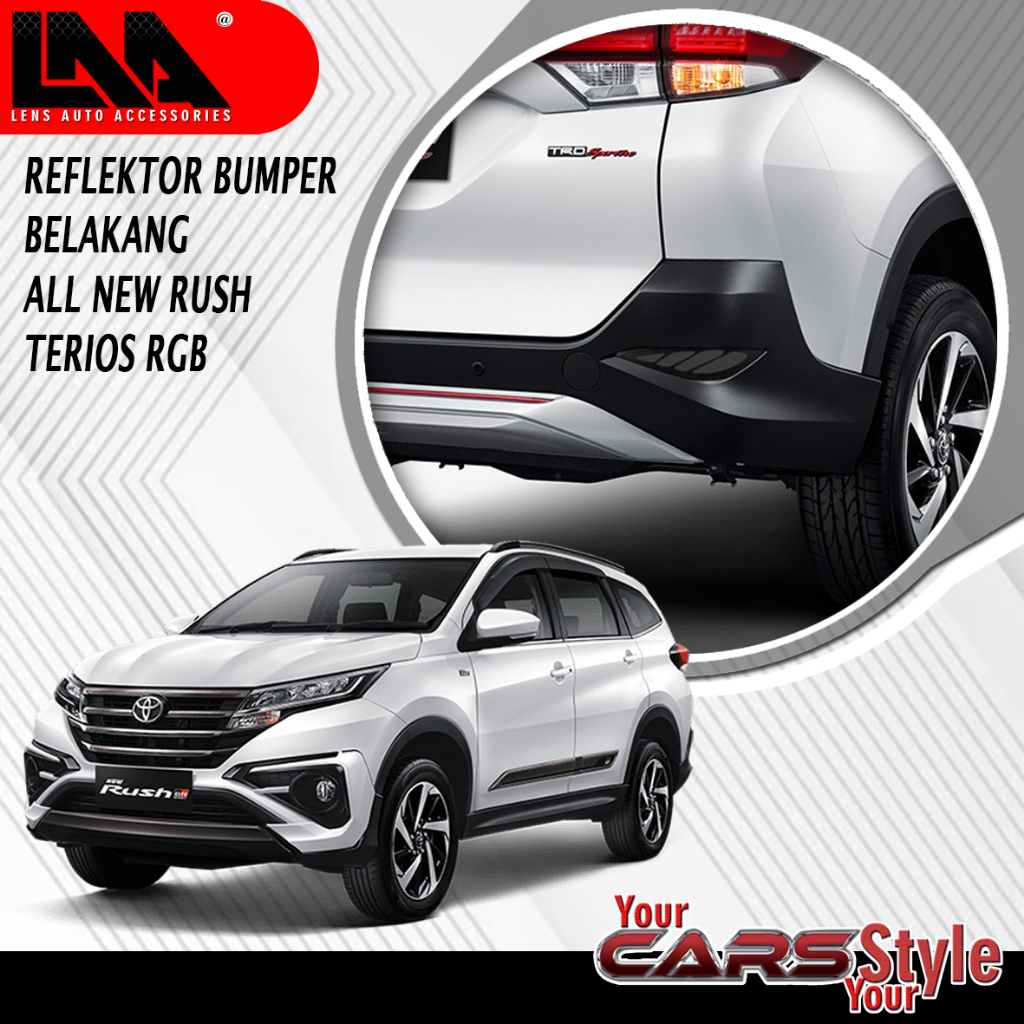LAMPU REFLEKTOR BUMPER BELAKANG ALL NEW RUSH RGB - MATA KUCING ALL NEW RUSH RGB