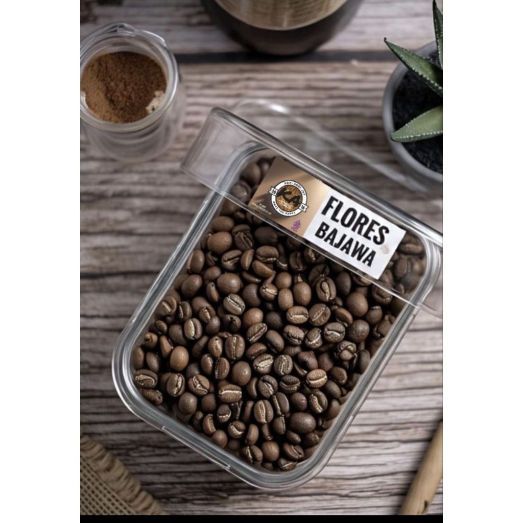 

Kopi Biji Roasting/Giling Bubuk Arabica Flores Bajawa Full washed 250 gram Halal dan berijin