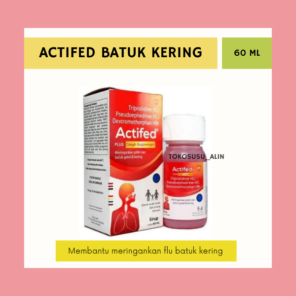 ACTIFED FLU & BATUK TIDAK BERDAHAK SIRUP 60 ML / ACTIFED MERAH