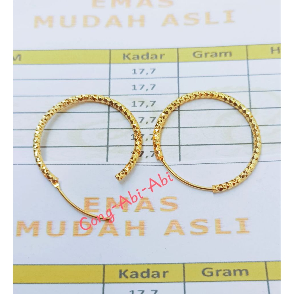 anting emas asli 24 karat 100% ori
