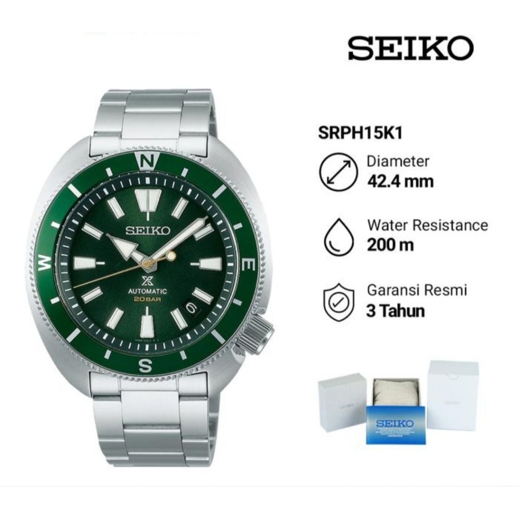 Seiko Prospex SRPH15K1 Tortoise Land Automatic 200M Jam Tangan Pria Original