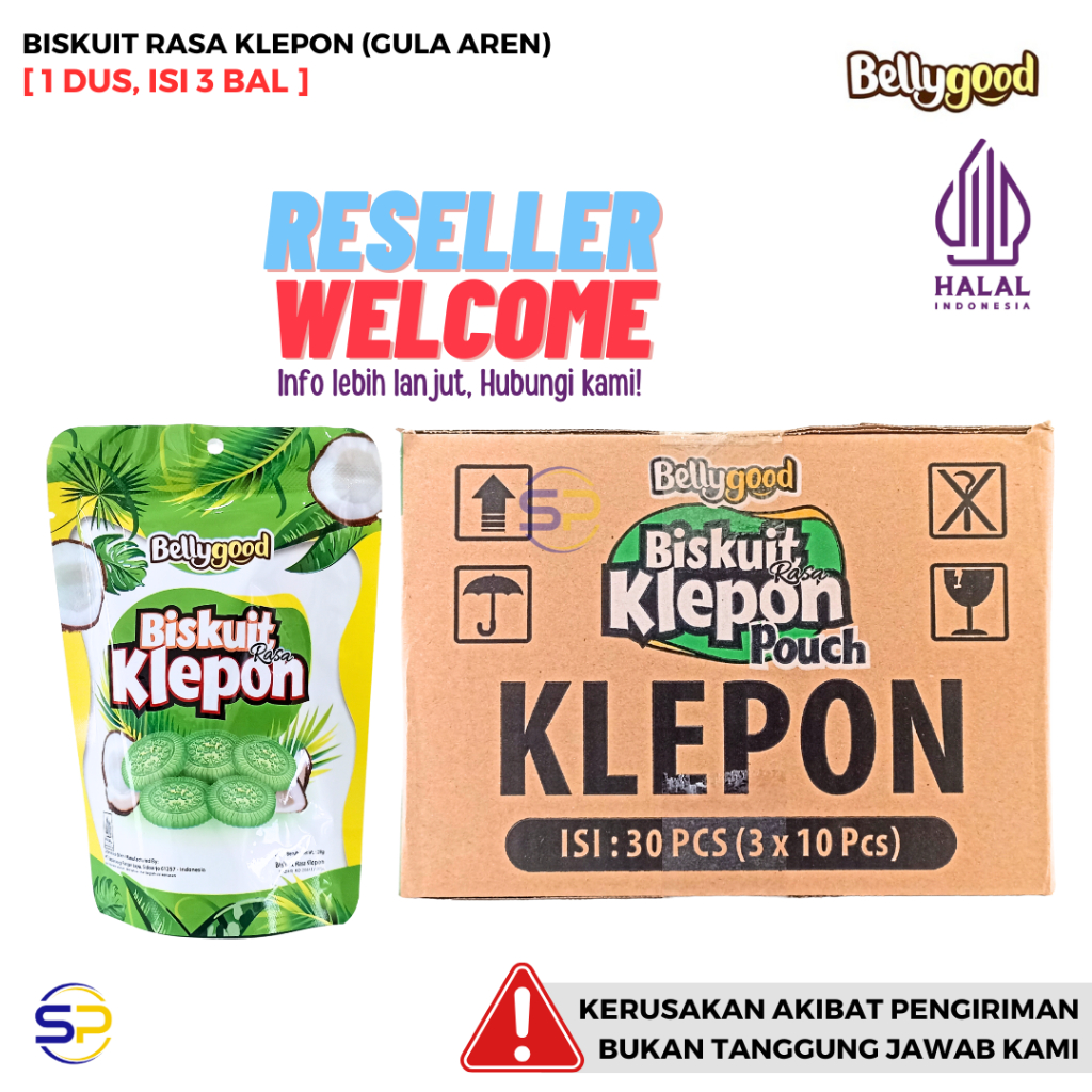 

BELLYGOOD Biskuit Klepon Kemasan Pouch Dan Pack Isi Per Dus