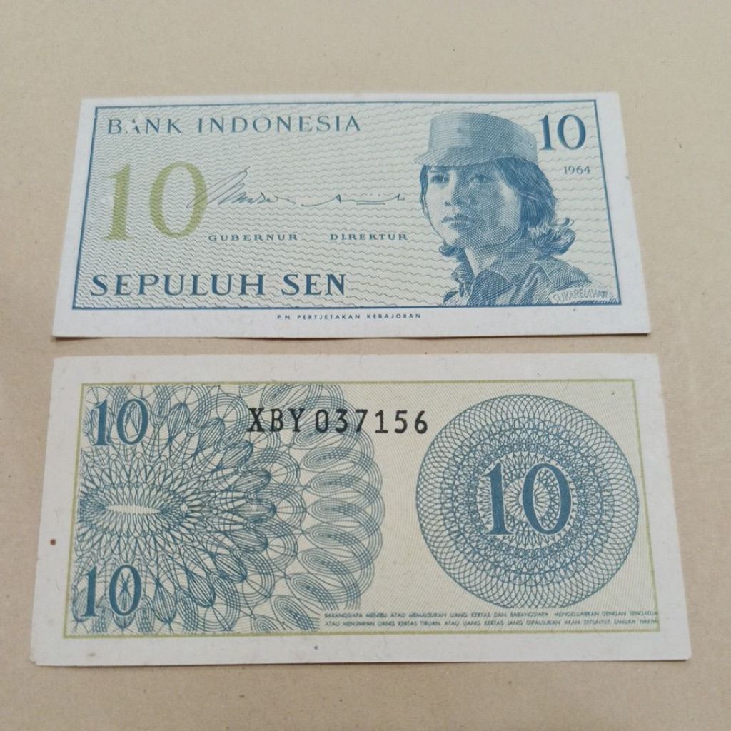 Uang Seri Pengganti 10 Sen 1964