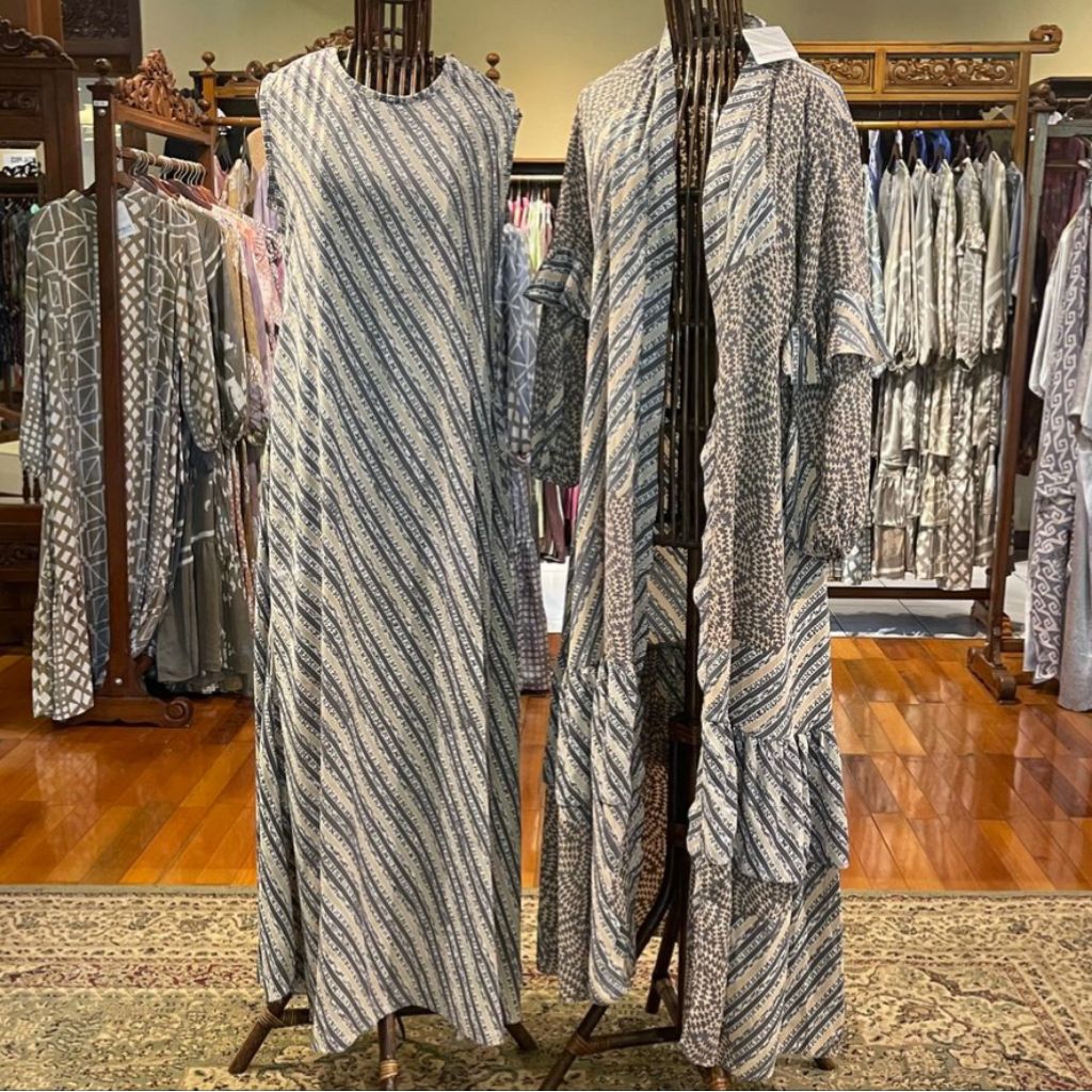 Bellina Set Outer + Jilbab by Dian Pelangi LIMITED EDITION Setelan Busana Muslim Gamis Dress Cardiga