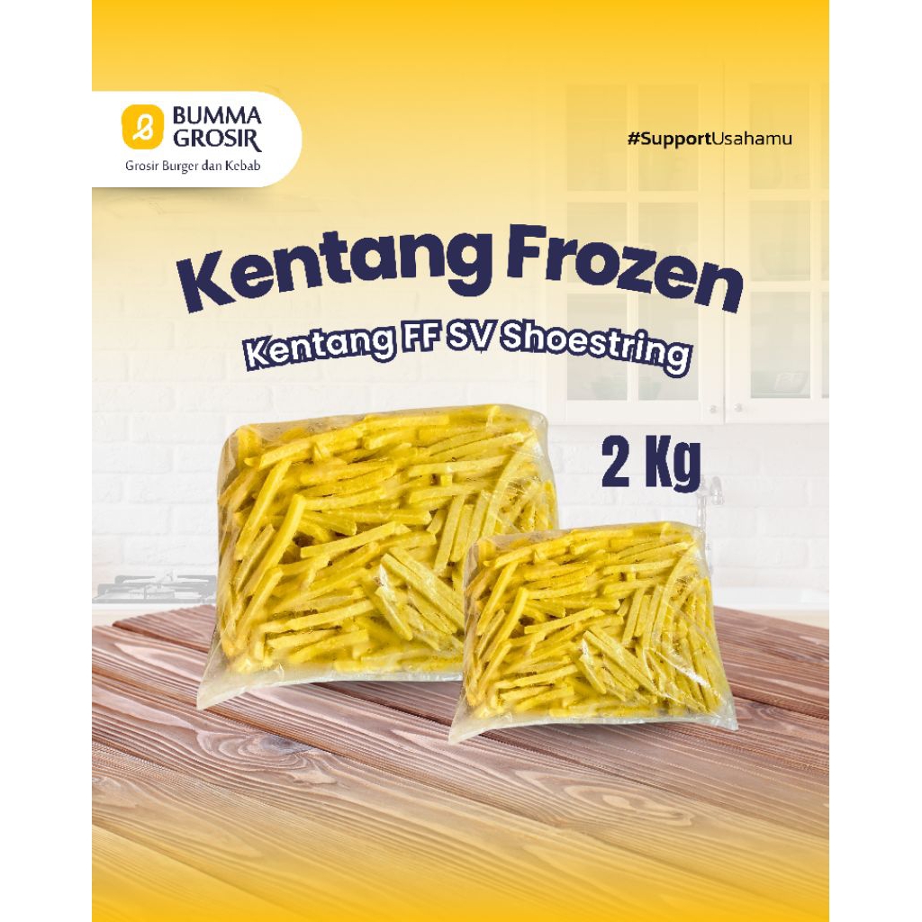 

Kentang FF SV - Crinkle - Shoestring - french fries - kentang goreng straight - kentang goreng frozen - 2kg