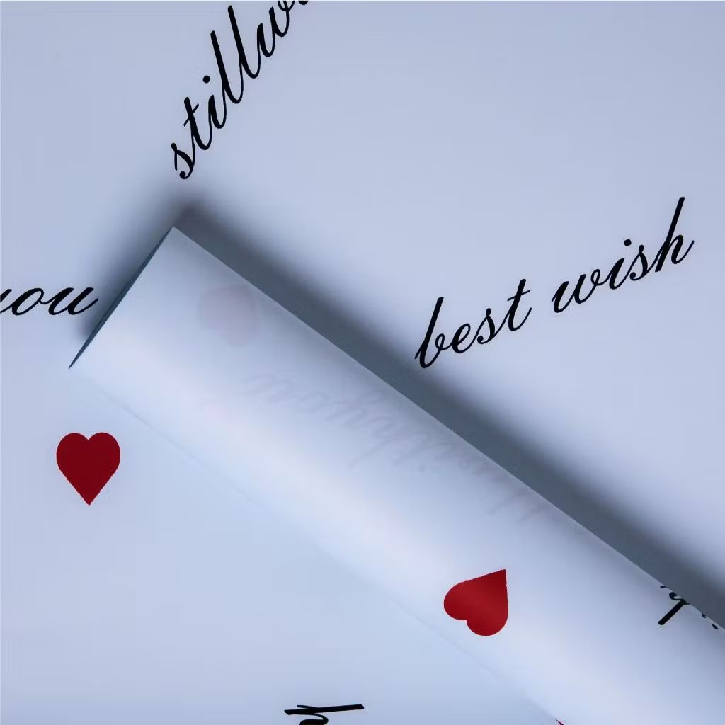 

1 lembar kertas buket estetik warna putih