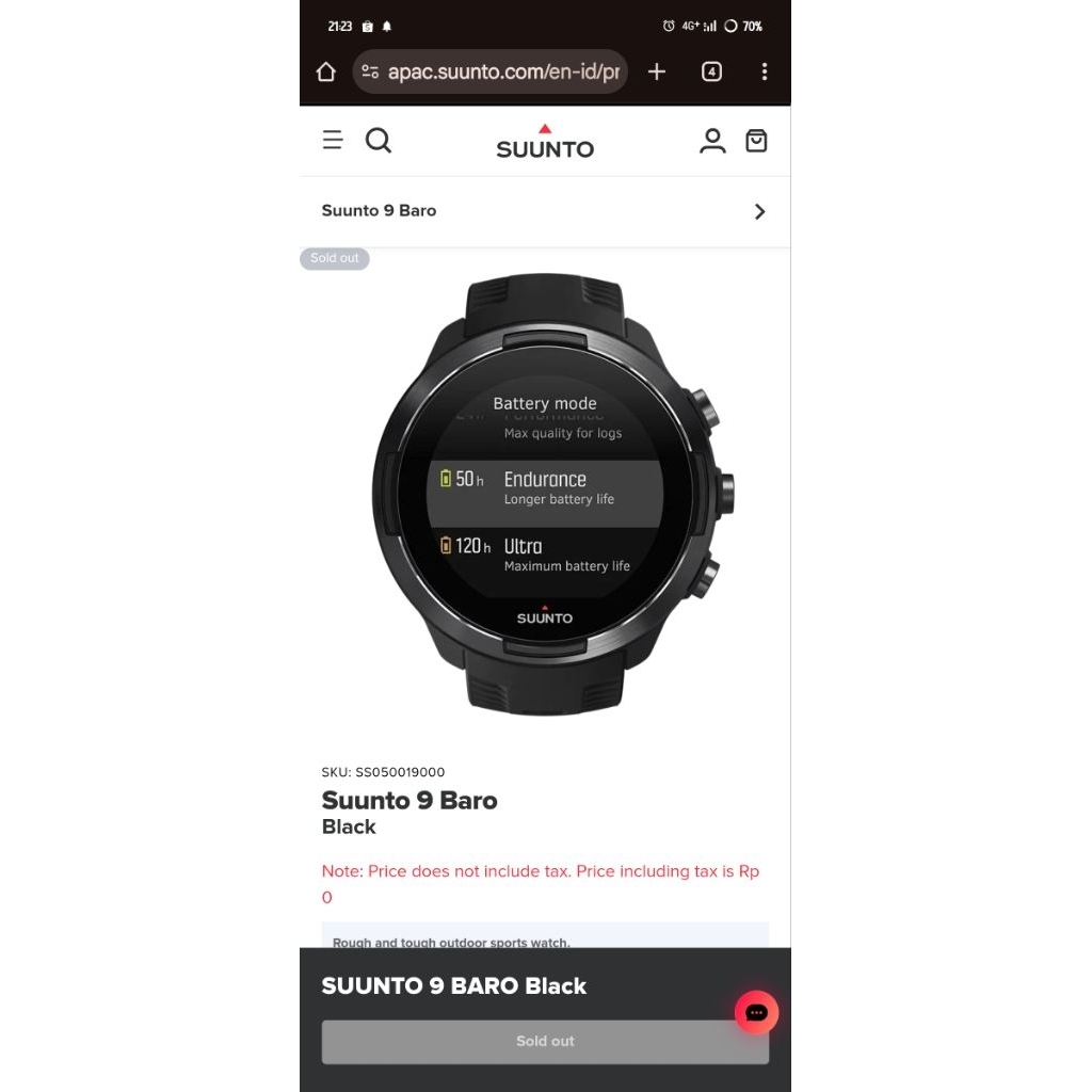 Suunto 9 Baro Black