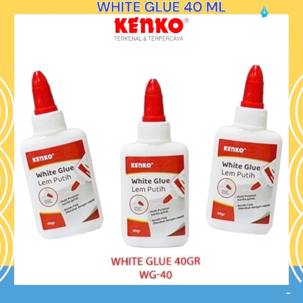 

Kenko White Glue | Lem Putih | 40 Gram Lem Putih WG-40 | @ 1 Pcs